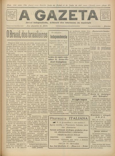 Capa de um dos jornais.