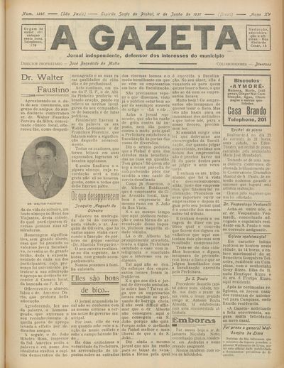 Capa de um dos jornais.