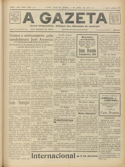 Capa de um dos jornais.