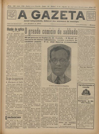 Capa de um dos jornais.