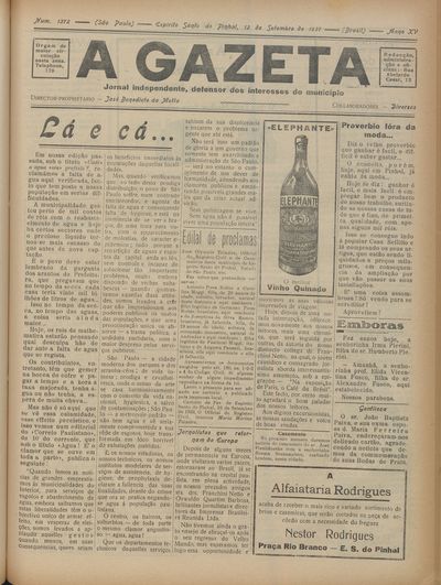 Capa de um dos jornais.