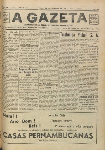 Capa de um dos jornais.