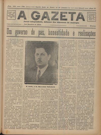 Capa de um dos jornais.