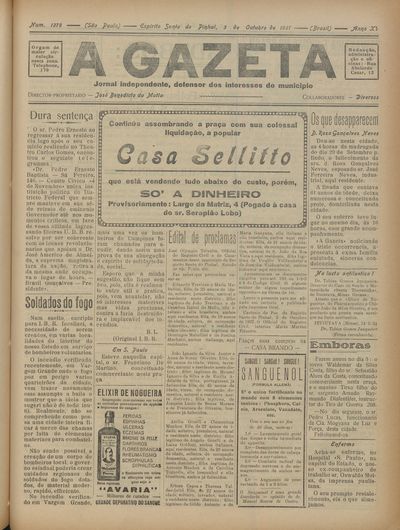 Capa de um dos jornais.
