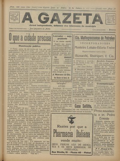 Capa de um dos jornais.