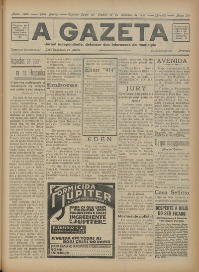 Capa de um dos jornais.