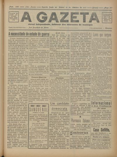 Capa de um dos jornais.