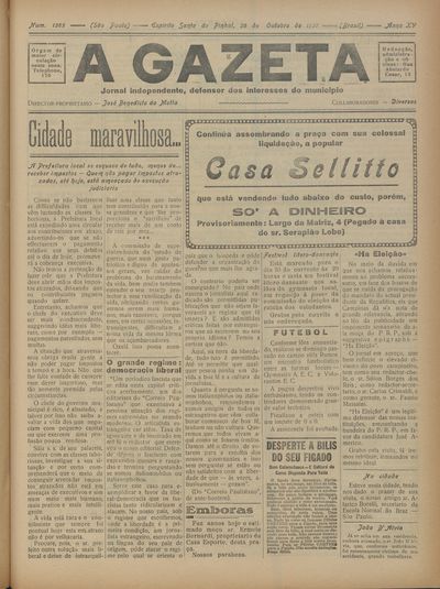 Capa de um dos jornais.