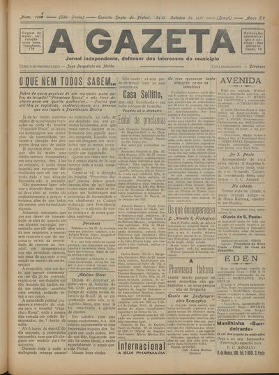 Capa de um dos jornais.