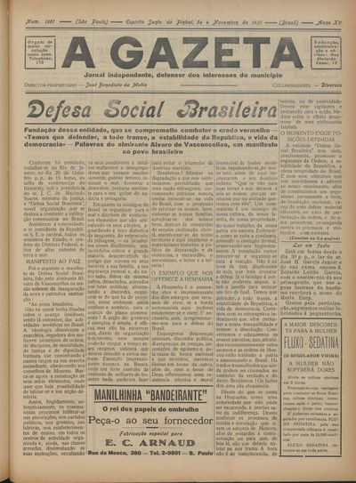 Capa de um dos jornais.