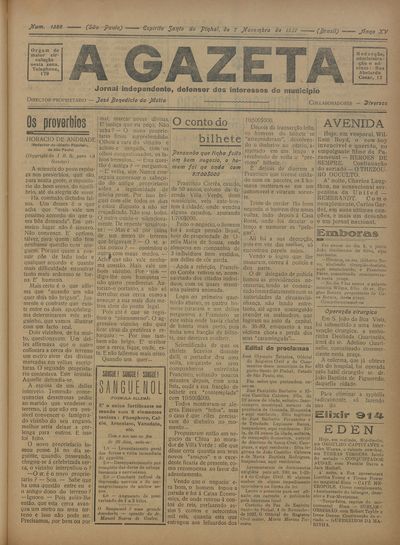 Capa de um dos jornais.
