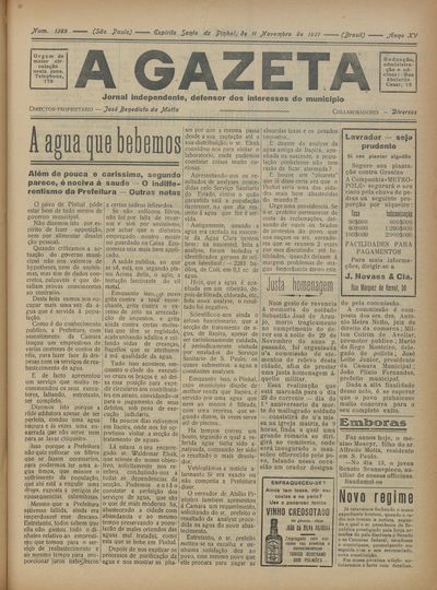 Capa de um dos jornais.