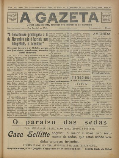 Capa de um dos jornais.