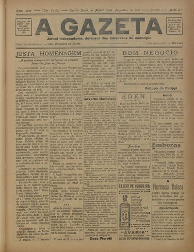 Capa de um dos jornais.