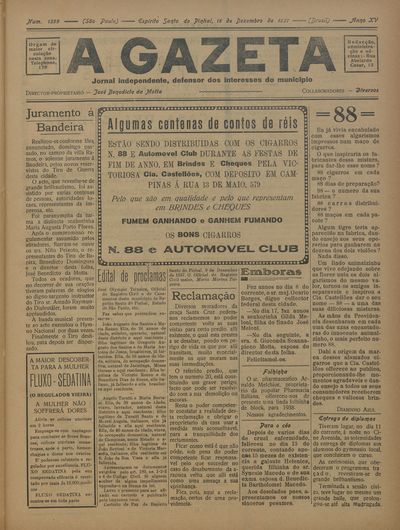 Capa de um dos jornais.