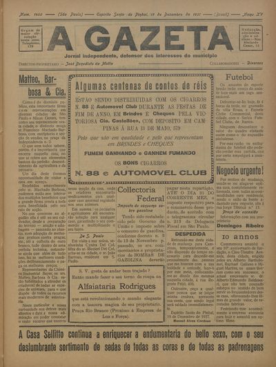 Capa de um dos jornais.