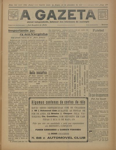 Capa de um dos jornais.