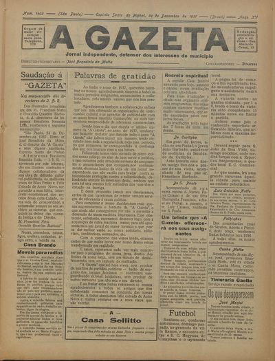 Capa de um dos jornais.