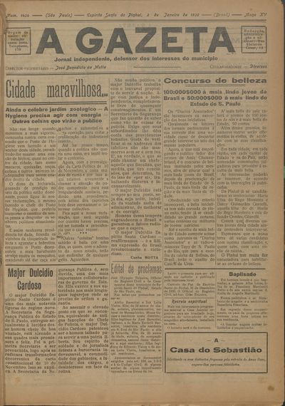 Capa de um dos jornais.