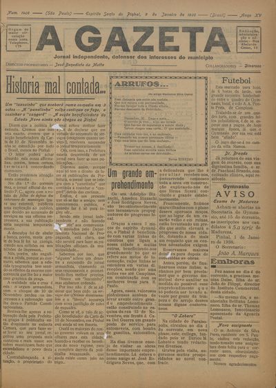 Capa de um dos jornais.