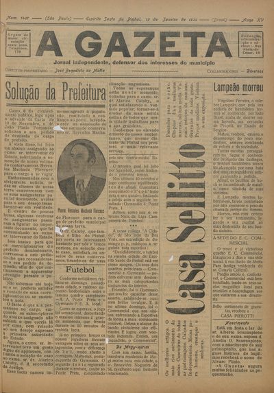 Capa de um dos jornais.