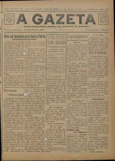 Capa de um dos jornais.