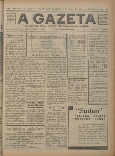 Capa de um dos jornais.
