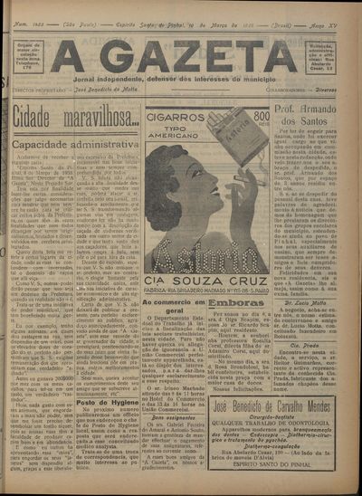 Capa de um dos jornais.
