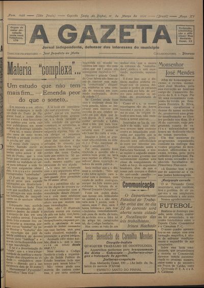 Capa de um dos jornais.