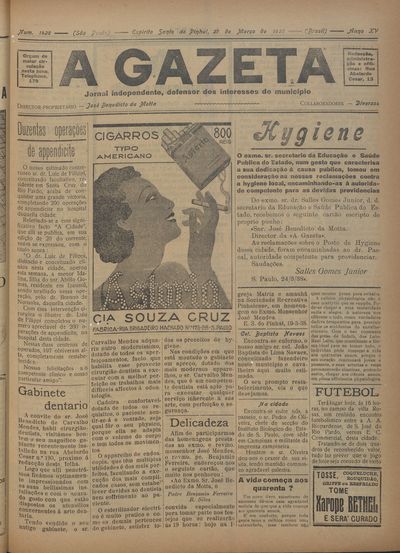 Capa de um dos jornais.
