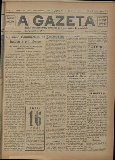 Capa de um dos jornais.