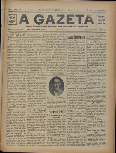 Capa de um dos jornais.
