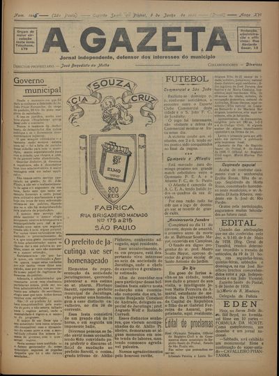 Capa de um dos jornais.