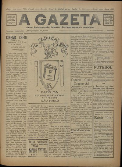 Capa de um dos jornais.