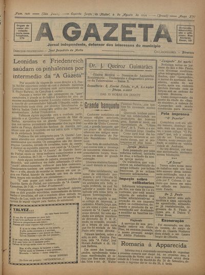 Capa de um dos jornais.