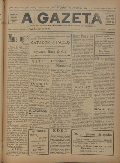 Capa de um dos jornais.