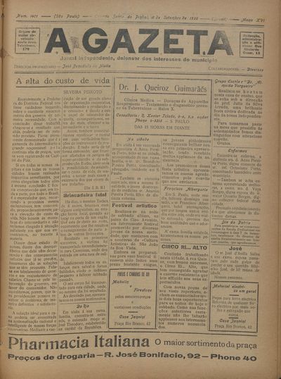 Capa de um dos jornais.