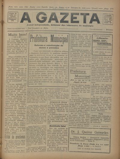 Capa de um dos jornais.