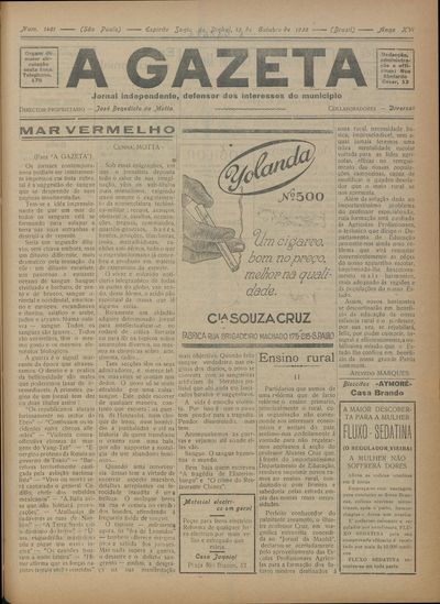 Capa de um dos jornais.