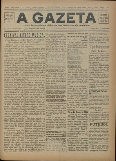 Capa de um dos jornais.