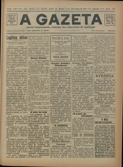 Capa de um dos jornais.