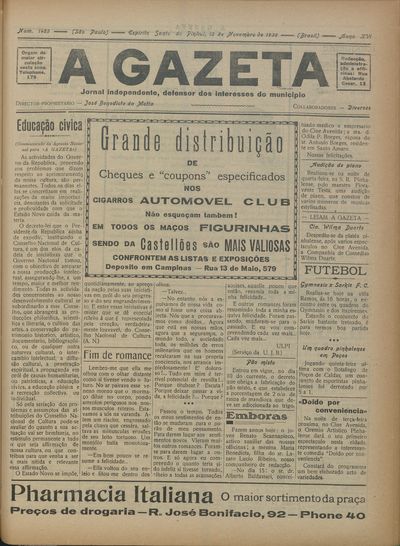 Capa de um dos jornais.