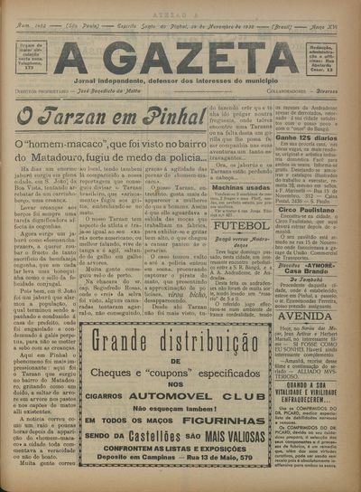 Capa de um dos jornais.