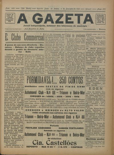 Capa de um dos jornais.