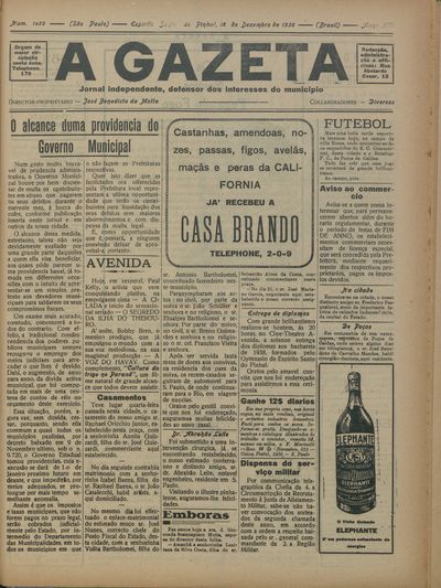 Capa de um dos jornais.