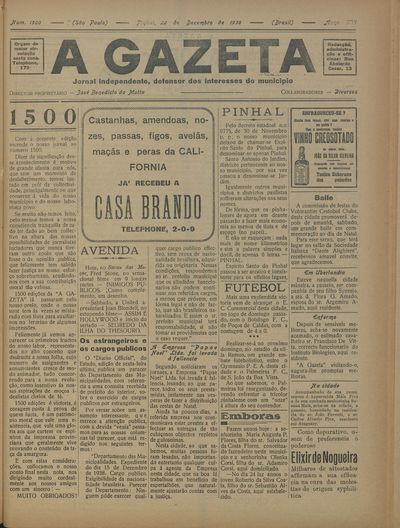 Capa de um dos jornais.