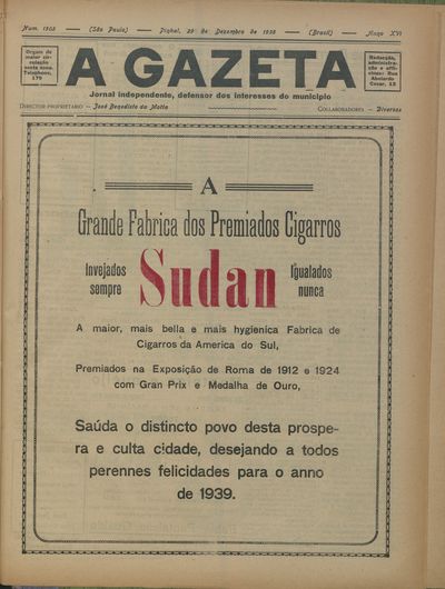 Capa de um dos jornais.
