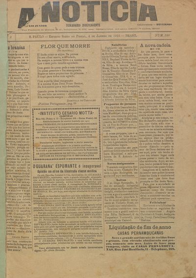 Capa de um dos jornais.