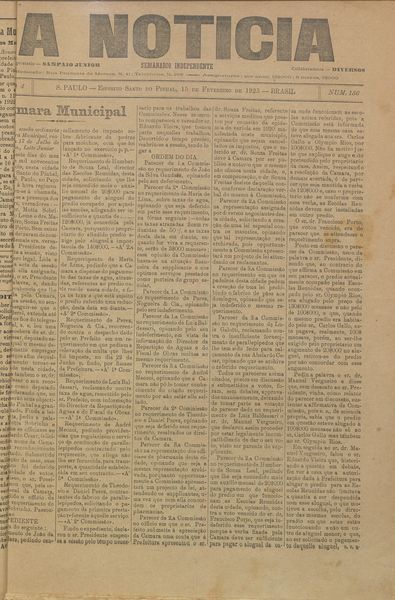 Capa de um dos jornais.