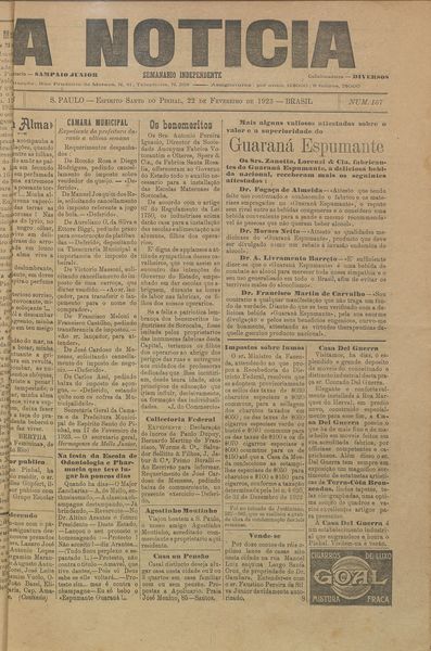 Capa de um dos jornais.